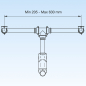 Preview: Spazio Raumspar - Siphon, Wandanschluss 32 + 40mm - Doppelwaschtisch
